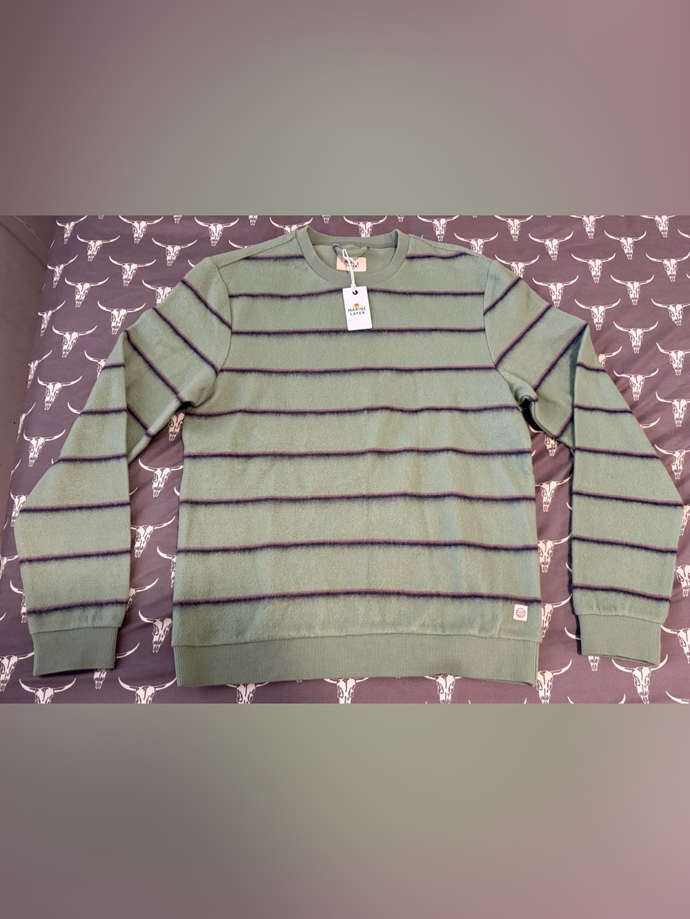 Marine Layer Men's S Green Crewneck Sweater nwt